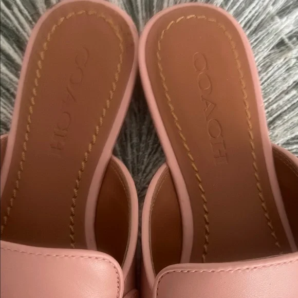 Pink Loafers with Gold Accent - Picture 6 of 12